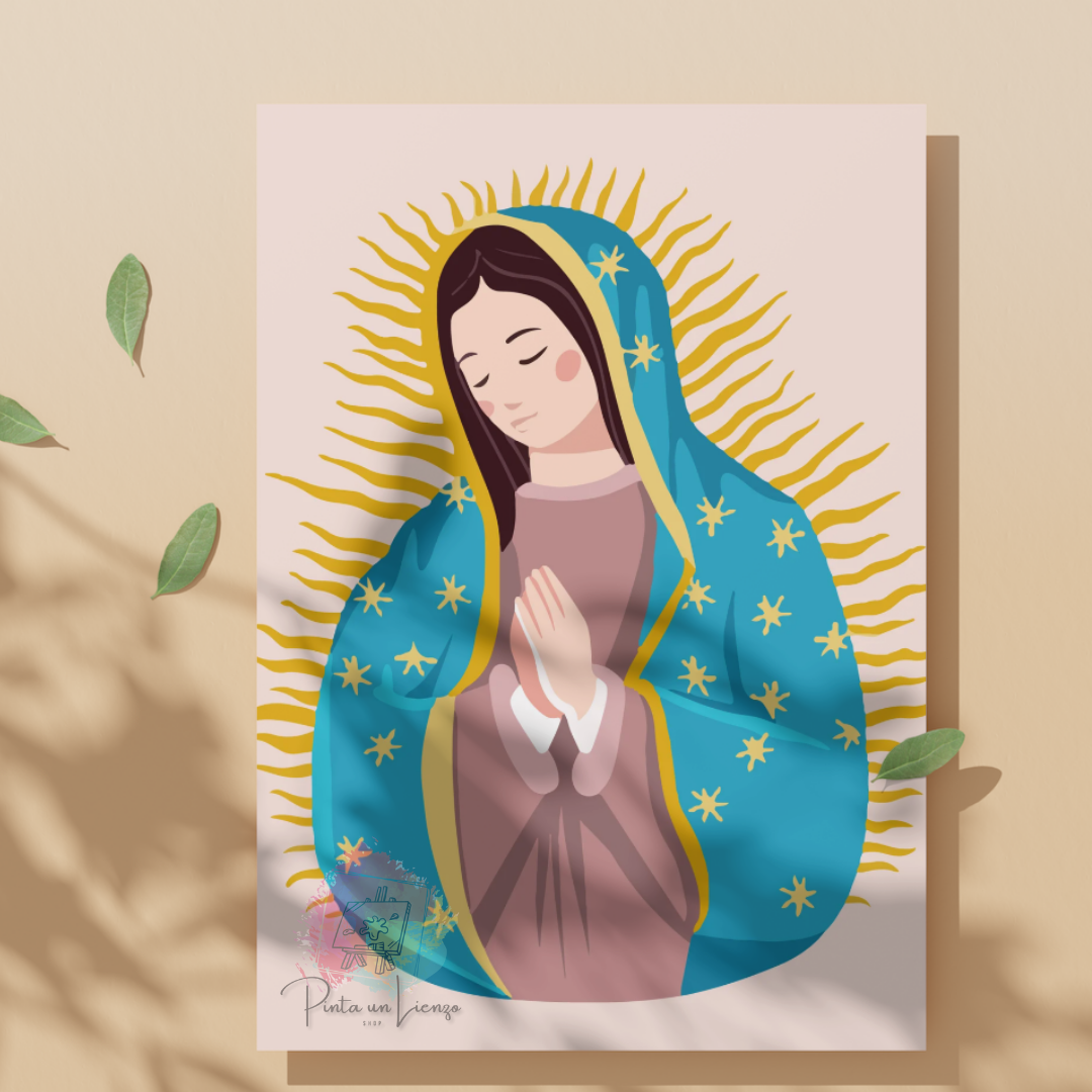 Kit pinta por números - Virgen de Guadalupe Animada