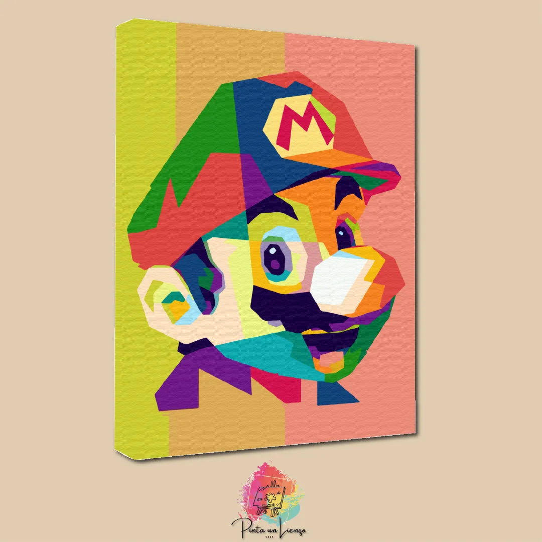 Kit de Lienzo para pintar por números - Mario Bros Rostro