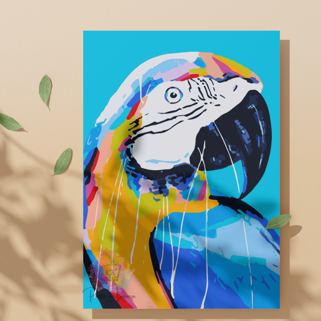 Kit para pintar por números - Guacamaya