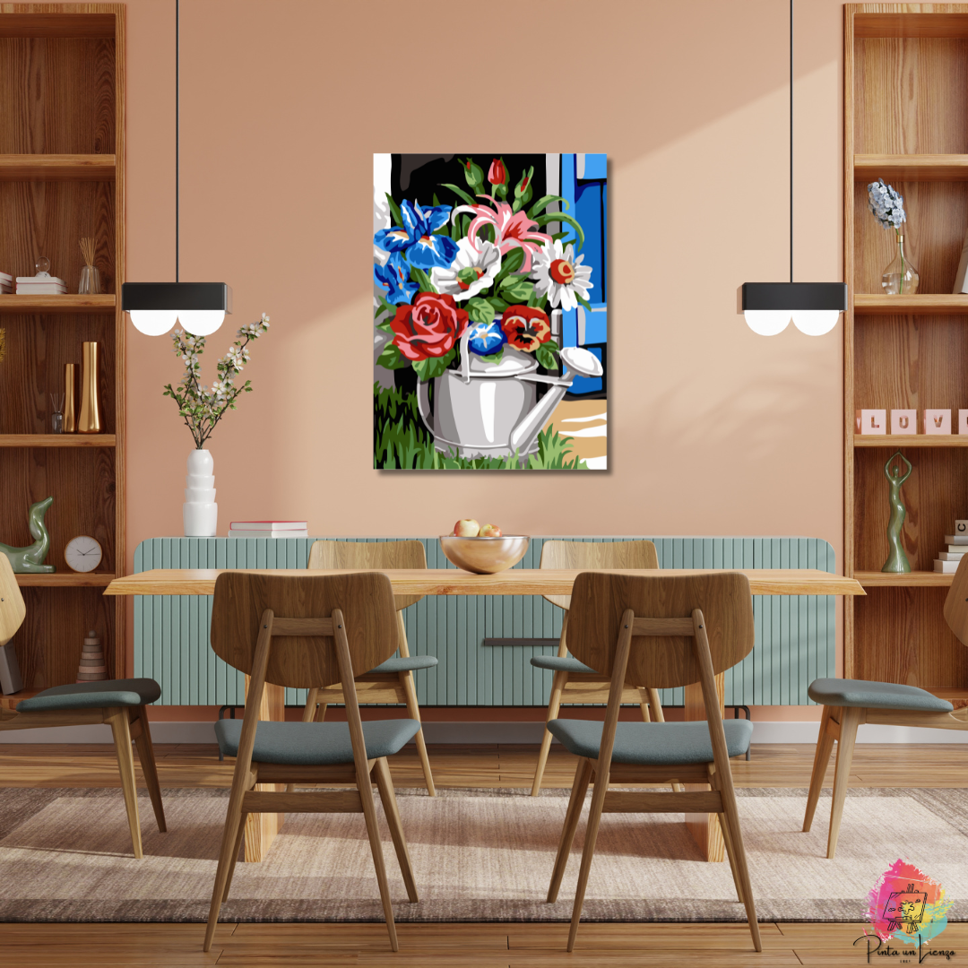 Kit pinta por números - Flores jardineras