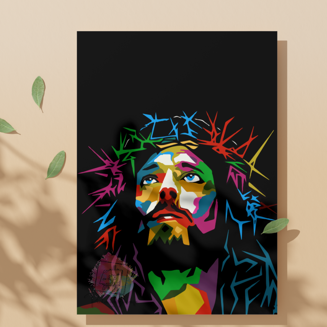 Kit pinta por números - Cuadro Rostro de Jesús