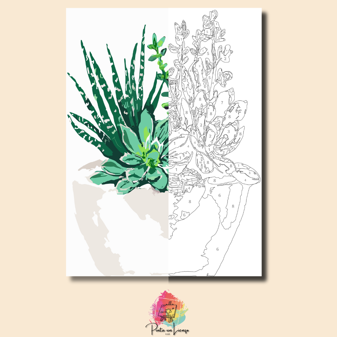 Kit pinta por números - Maceta de Flores