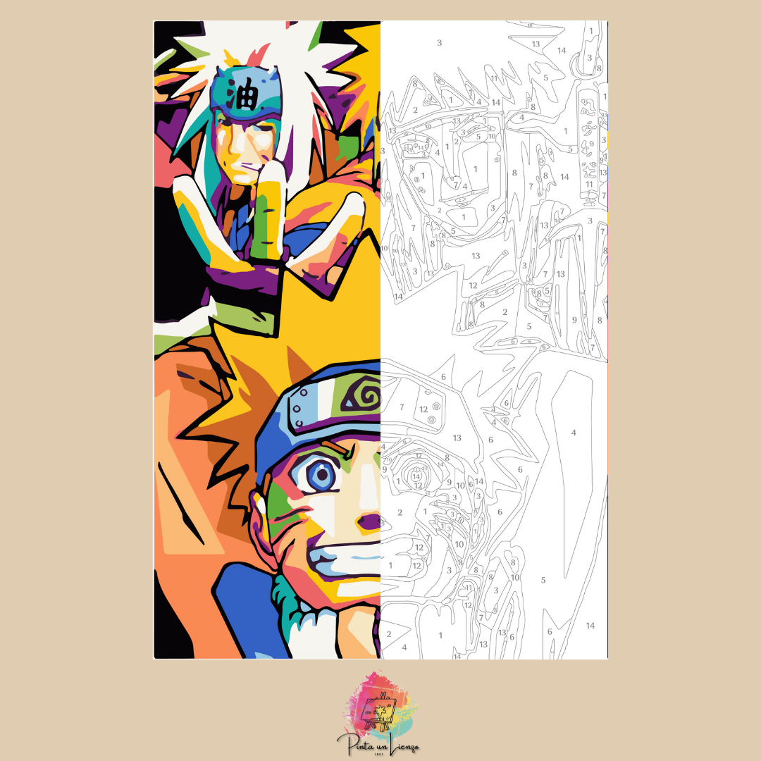 Kit para pintar por números - Diseño Naruto
