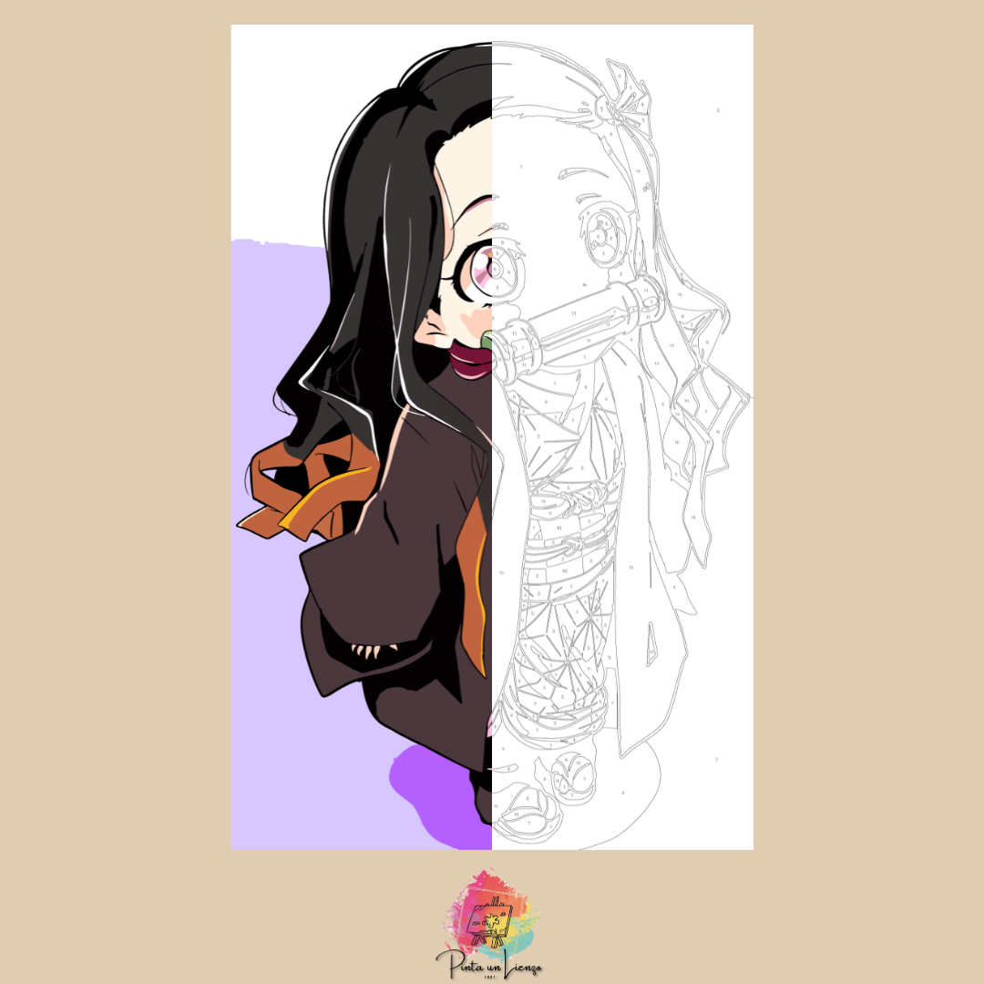 Kit para pintar por números - Nezuko Demon Slayer