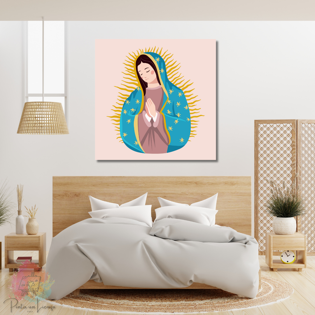 Kit pinta por números - Virgen de Guadalupe Animada