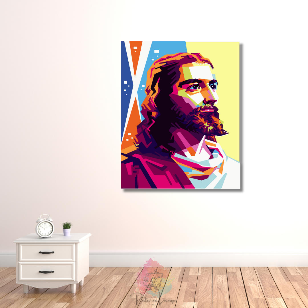 Kit pinta por números - Rostro de Jesús