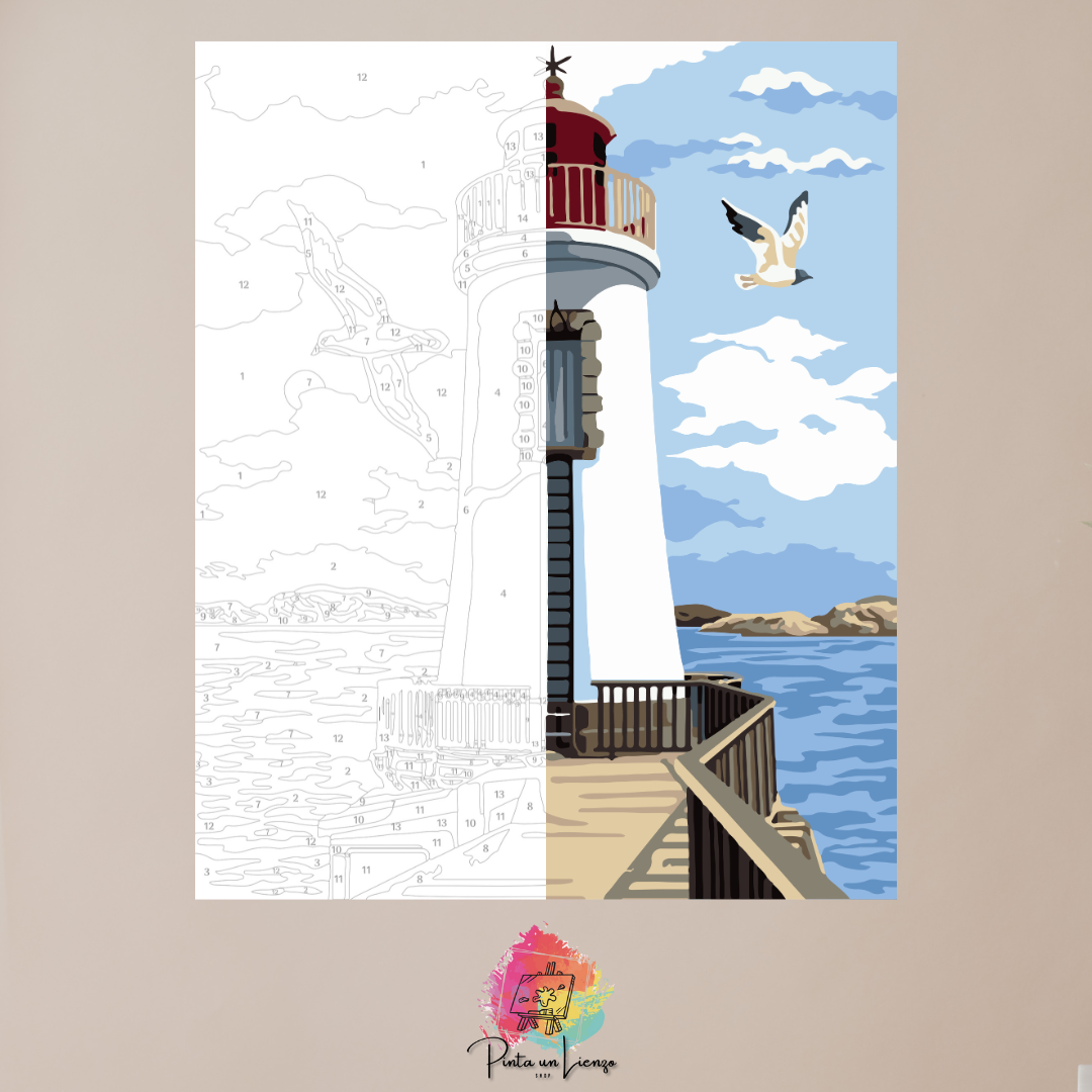 Kit pinta por números - Faro Puerto