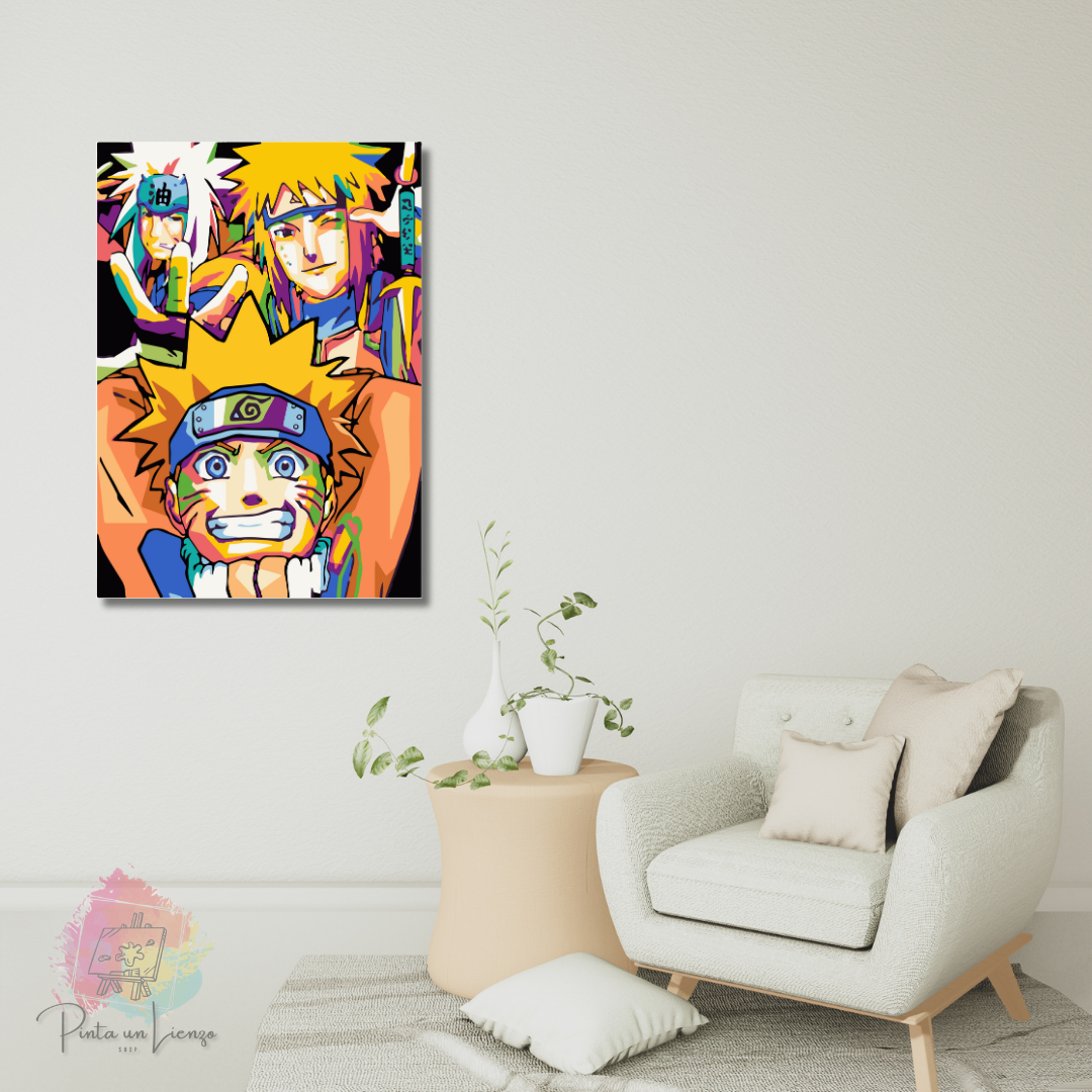 Kit para pintar por números - Diseño Naruto