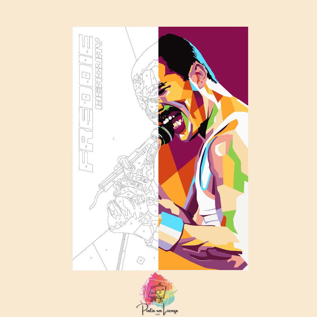 Kit para pintar por números - Freddie Mercury