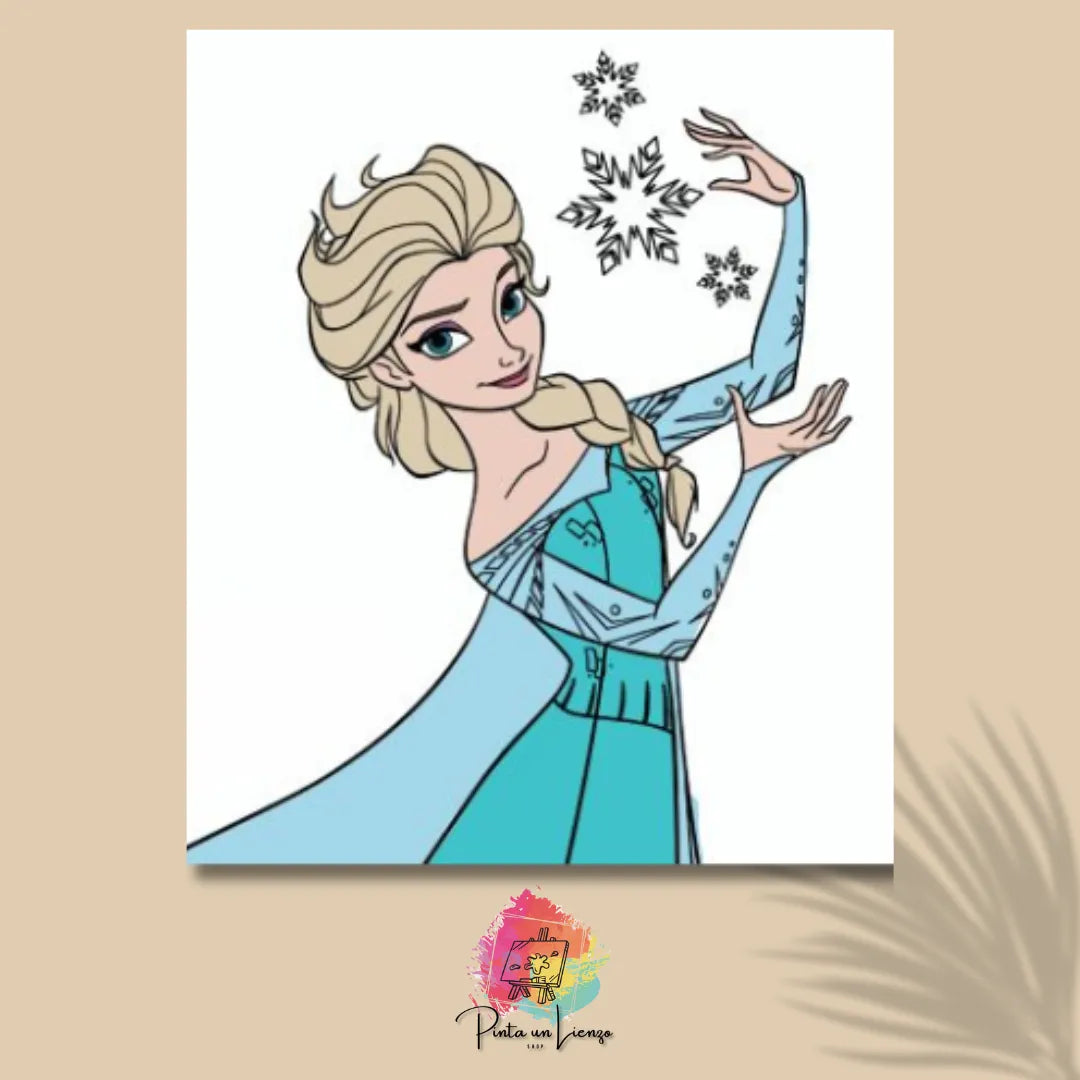 Kit para pintar por números - Princesa Elsa de Frozen