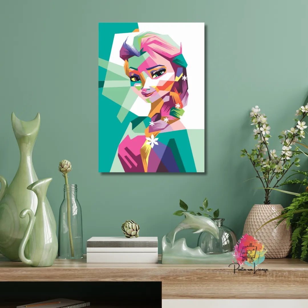 Kit de Lienzo para pintar por números - Frozen Princesa Elsa