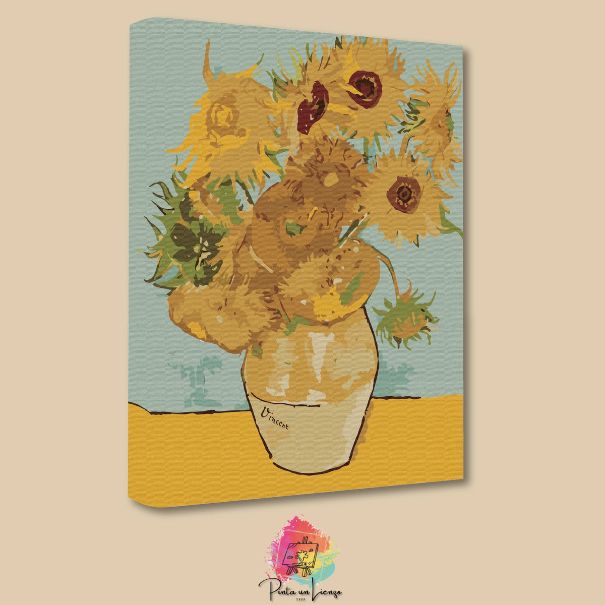 Kit de Lienzo para pintar por números - Los Girasoles Vincent Van Gogh