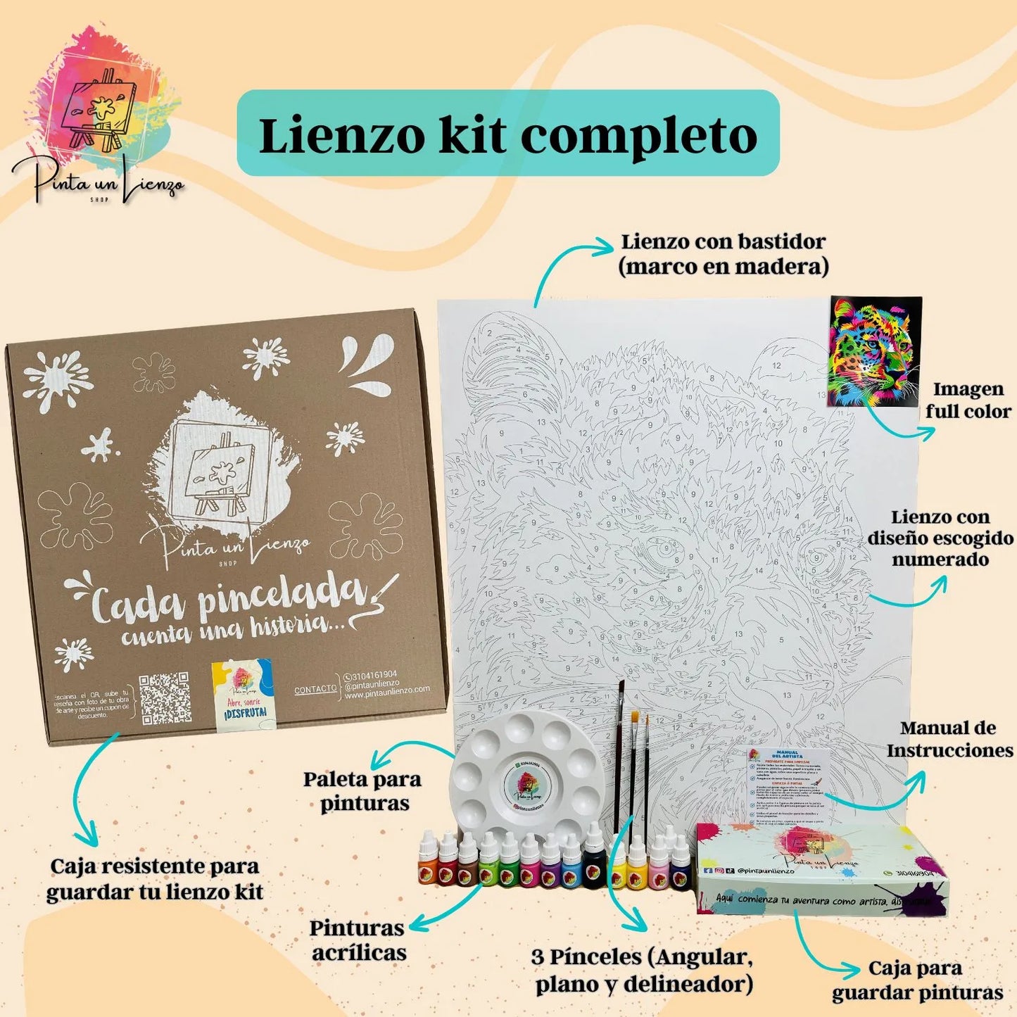 Kit de Lienzo para pintar por números - Los Girasoles Vincent Van Gogh