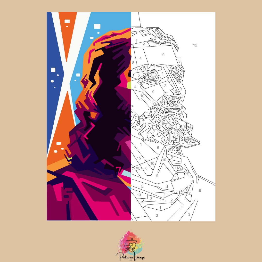 Kit pinta por números - Rostro de Jesús