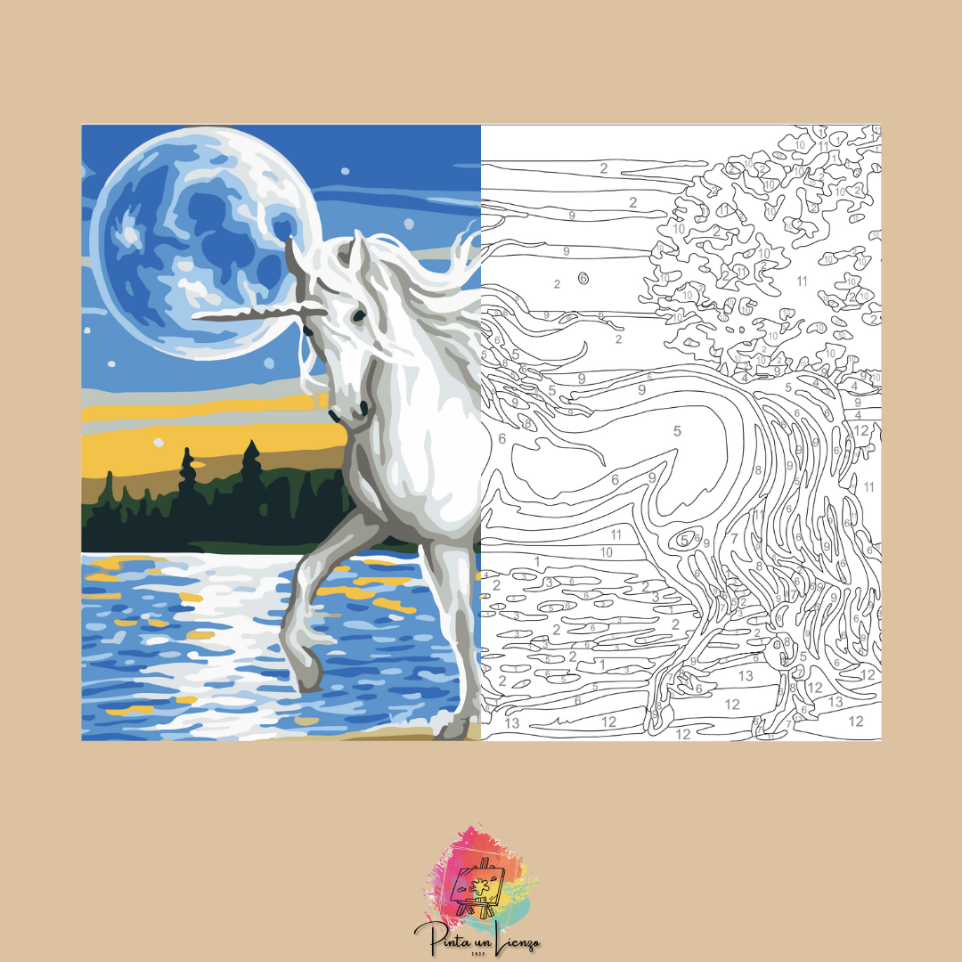 Kit para Pintar por Números - Unicornio