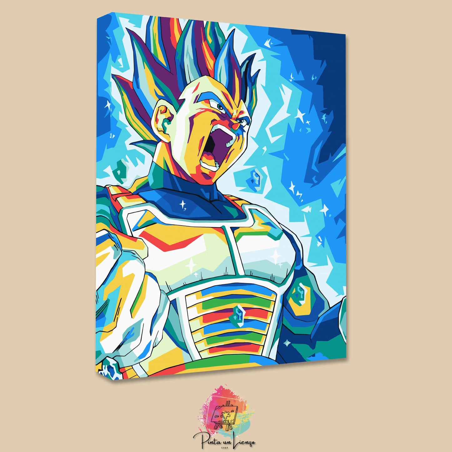 Kit de Lienzo para pintar por números - Vegeta Dragón Ball Z
