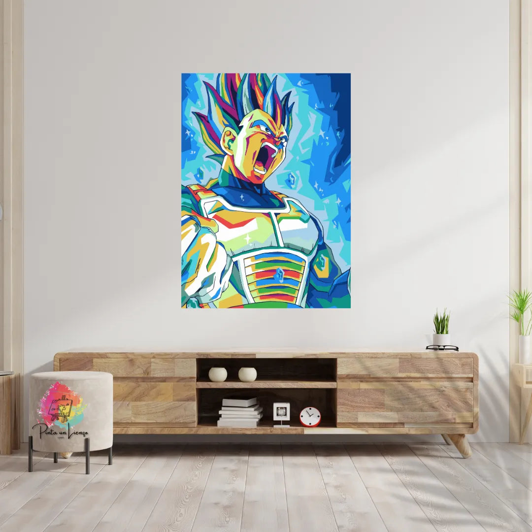 Kit de Lienzo para pintar por números - Vegeta Dragón Ball Z