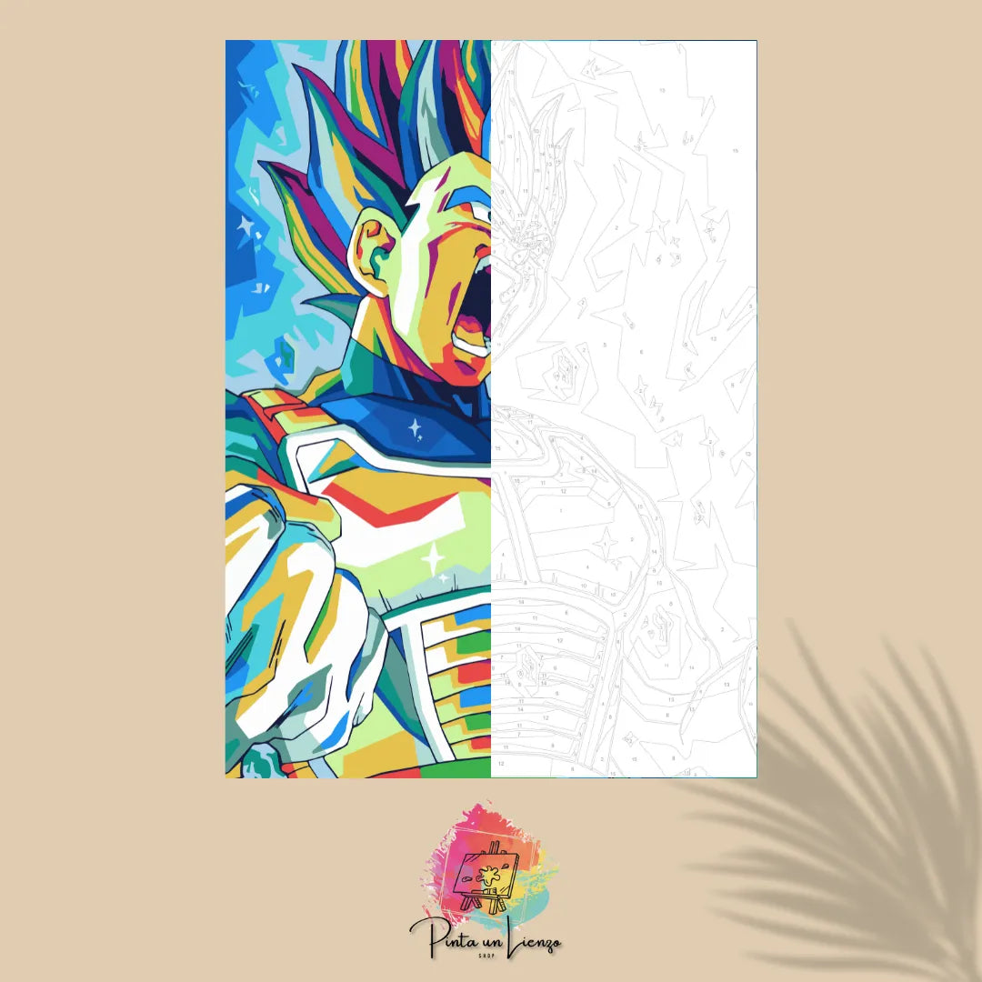 Kit de Lienzo para pintar por números - Vegeta Dragón Ball Z