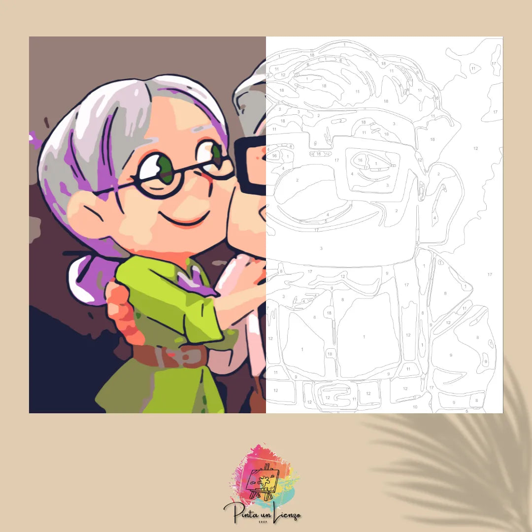 Kit de Lienzo para pintar por números - Abuelos UP