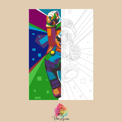 Kit de Lienzo para pintar por números - Mario Bros