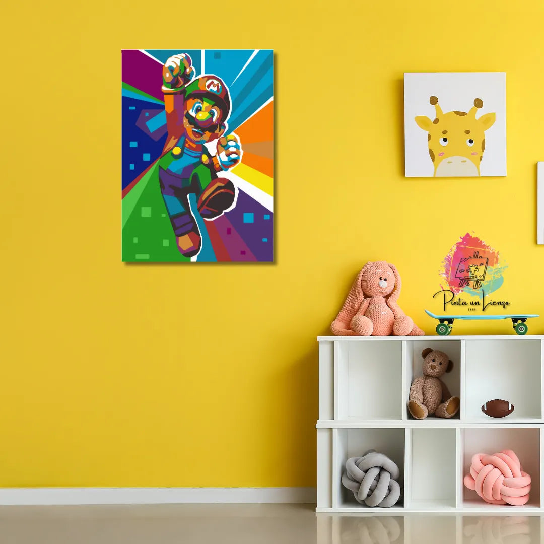 Kit de Lienzo para pintar por números - Mario Bros