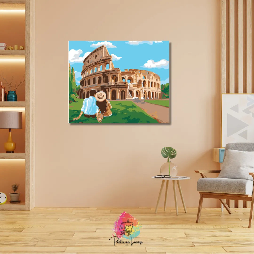Kit para pintar por números - Pareja Coliseo de Roma