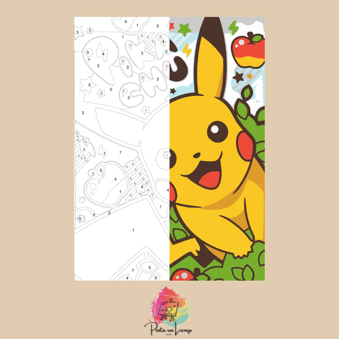 Kit de Lienzo para pintar por números - Pikachu