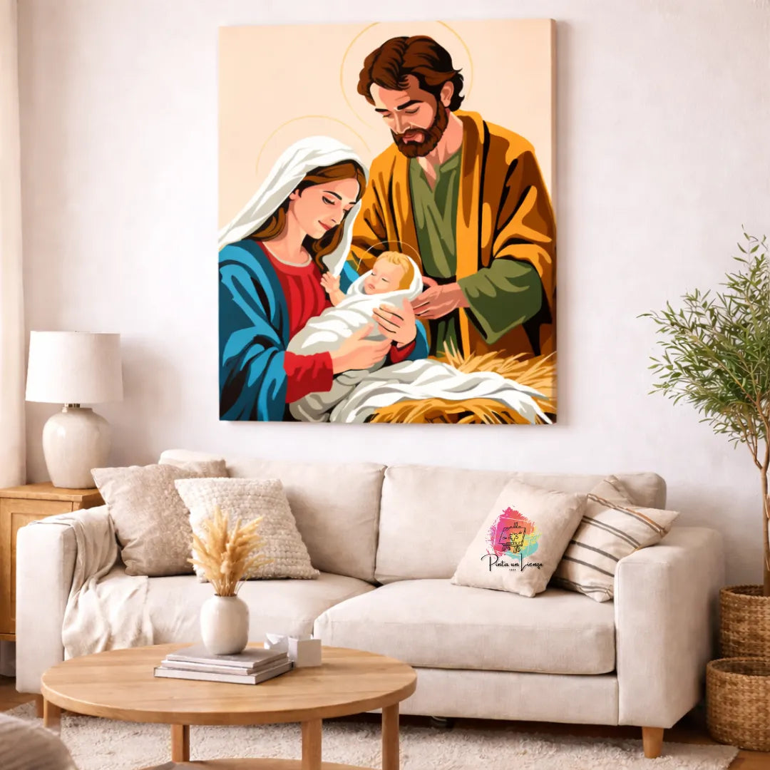 Kit para pintar por números - La sagrada familia