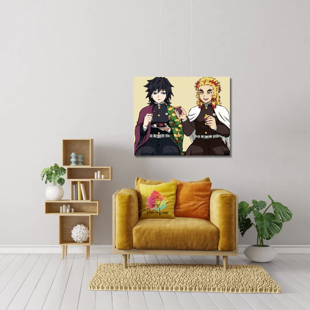 Kit para pintar por números - Rengoku y Tomioka