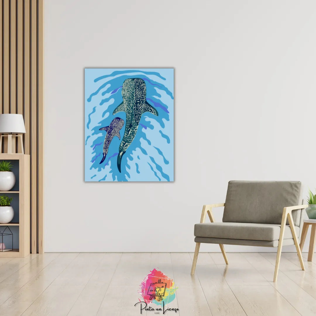 Kit para pintar por números - Tiburón ballena
