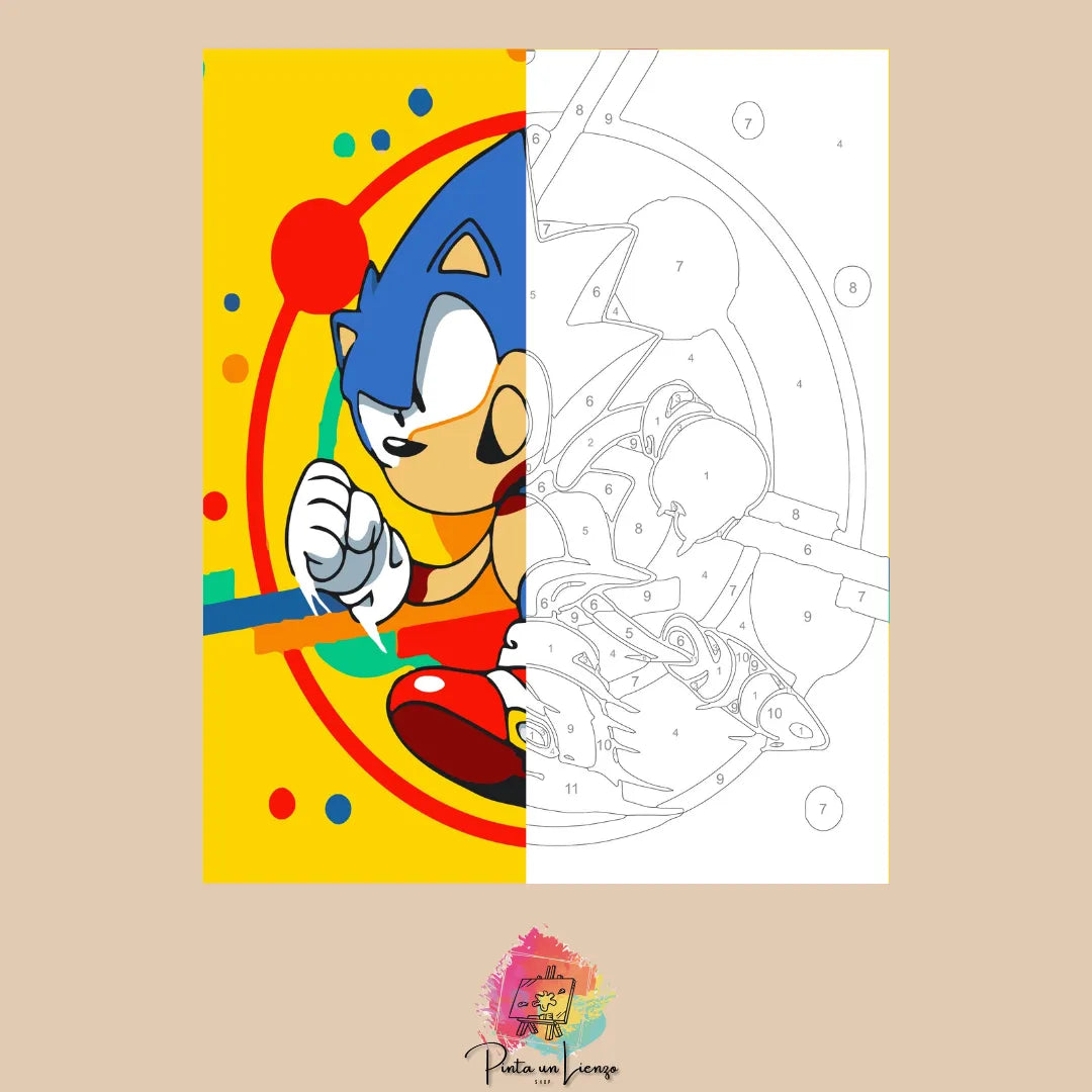 Kit de Lienzo para pintar por números - Sonic