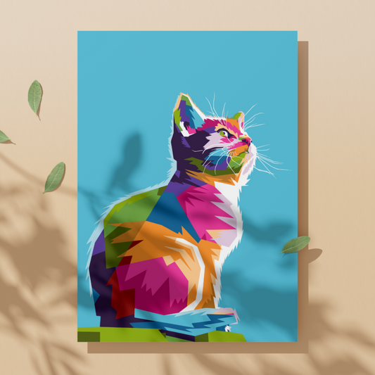 Kit para pintar por números - Diseño Gato