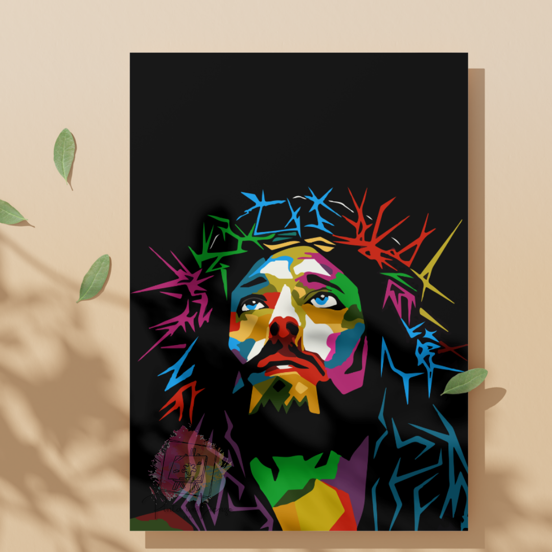 Kit pinta por números - Cuadro Rostro de Jesús pintura