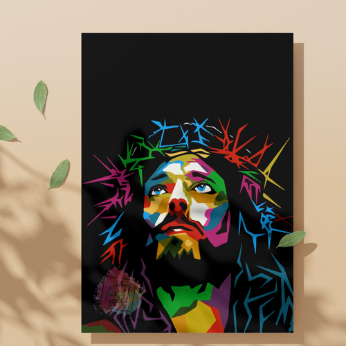Kit pinta por números - Cuadro Rostro de Jesús