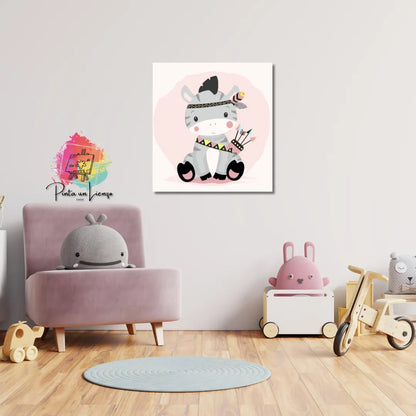 Kit de Lienzo para pintar por números - Zebra Bebé