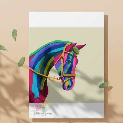 Kit para Pintar por Números - Diseño Caballo