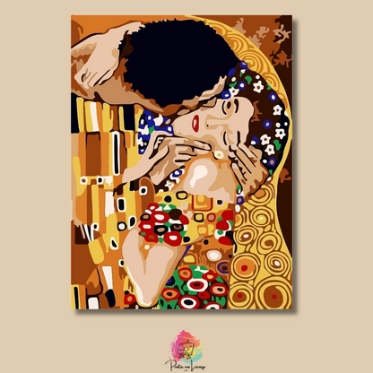 Kit para pintar por números - El beso (Gustav Klimt)