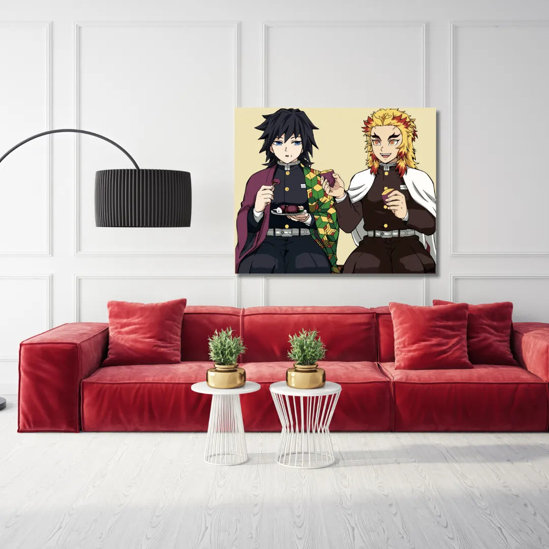 Kit para pintar por números - Rengoku y Tomioka