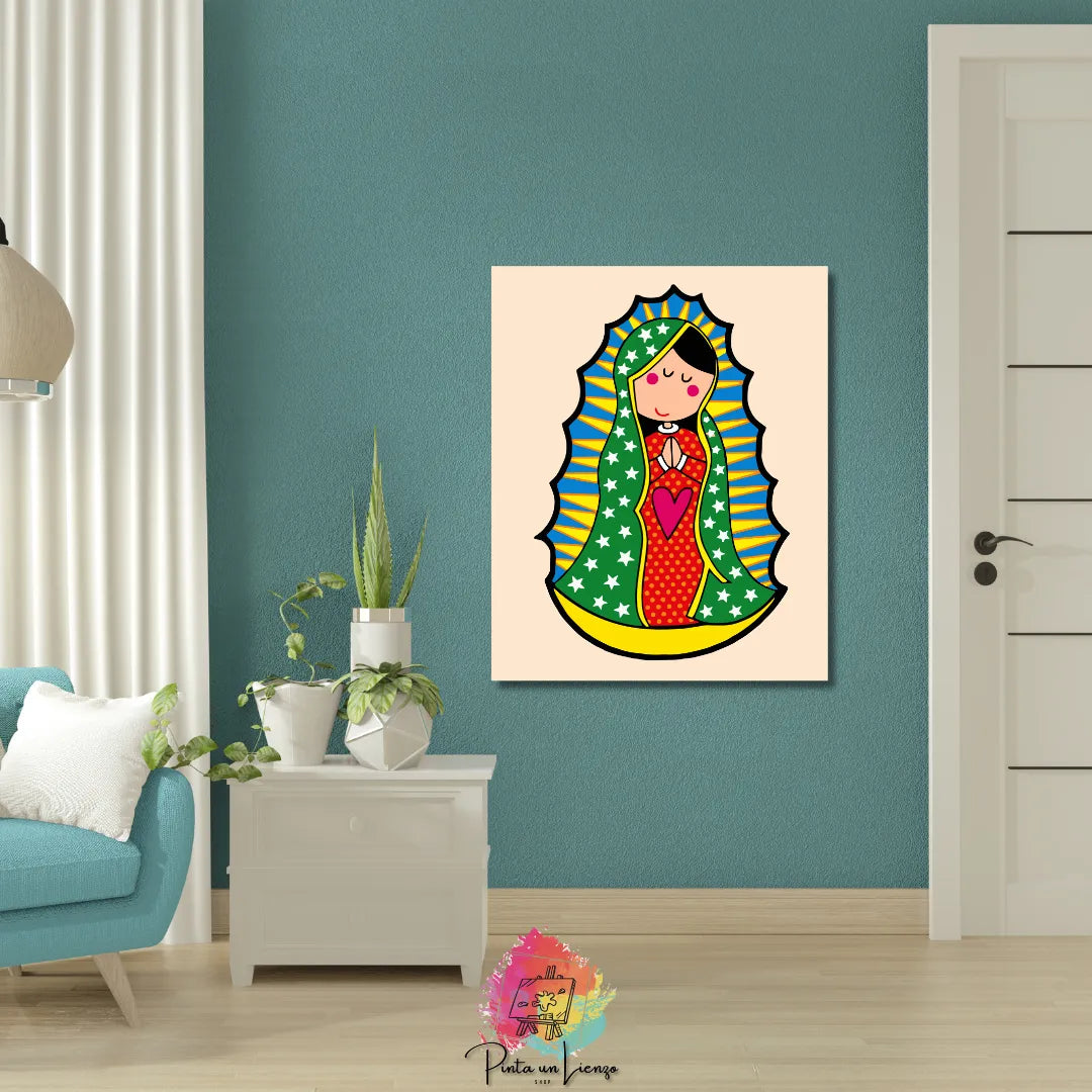 Kit para pintar por números - Virgen de guadalupe animada