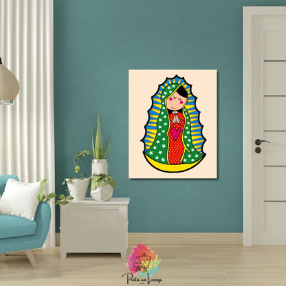 Kit para pintar por números - Virgen de guadalupe animada