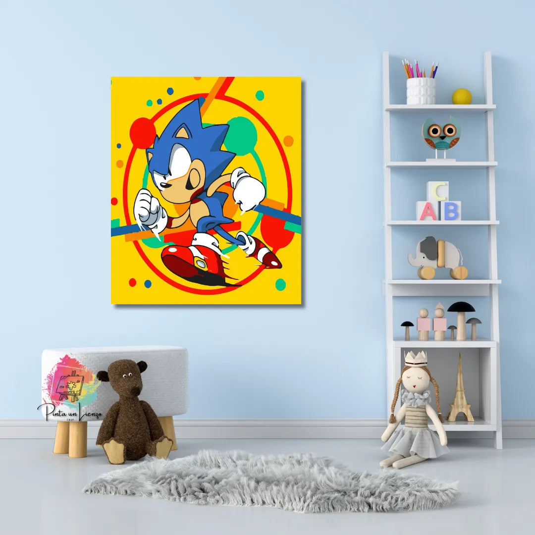 Kit de Lienzo para pintar por números - Sonic
