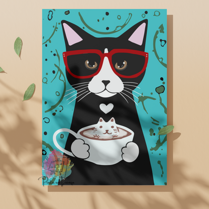 Kit pinta por números - Gato Tasa de Café