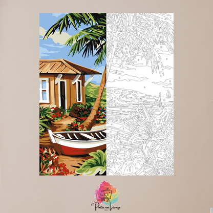 Kit pinta por números - Paisaje Playero