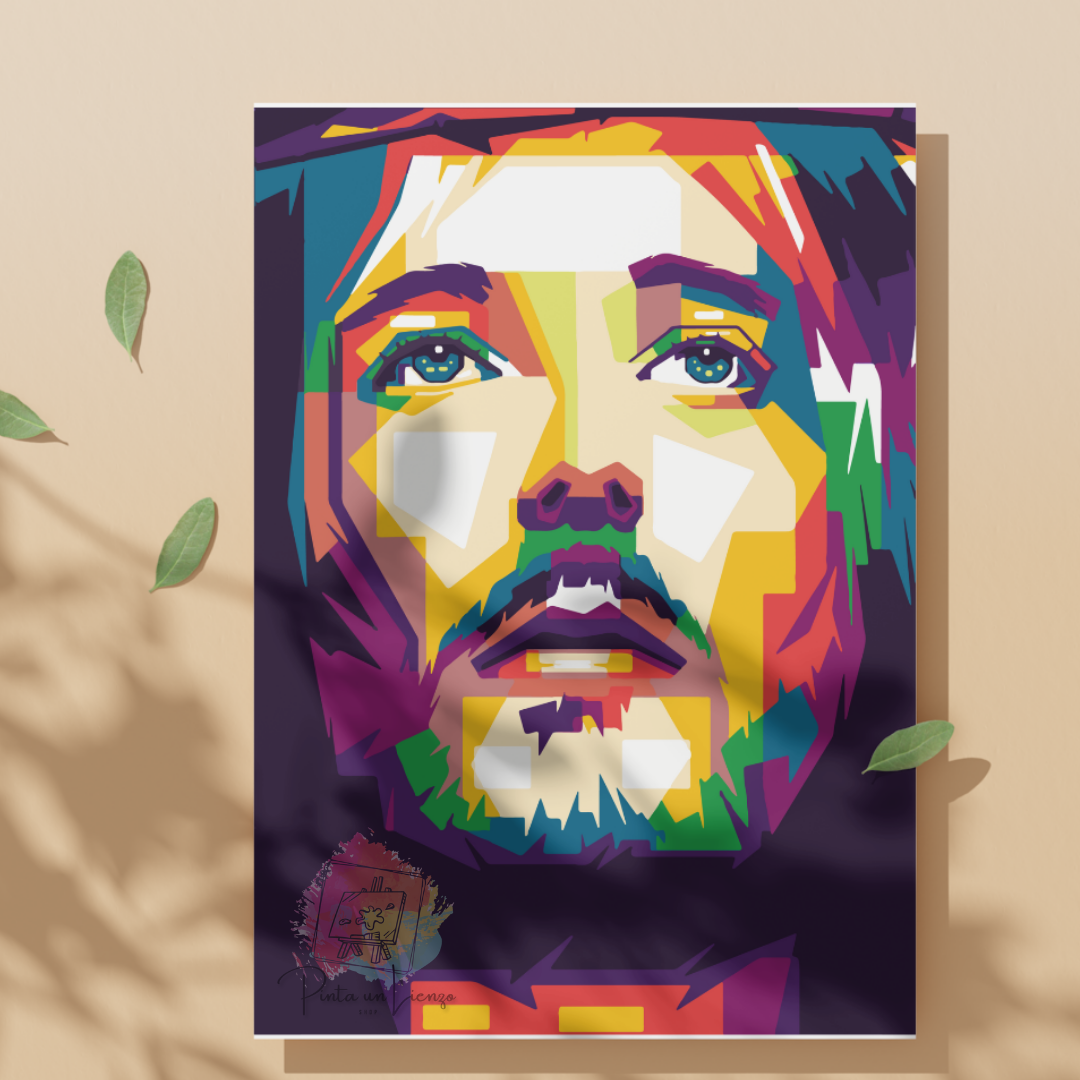 Kit para pintar por números - Rostro Jesús Pop Art