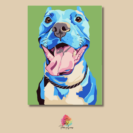 Kit para pintar por números - Diseño Pitbull