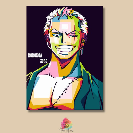 Kit para pintar por números - Roronoa Zoro One Piece