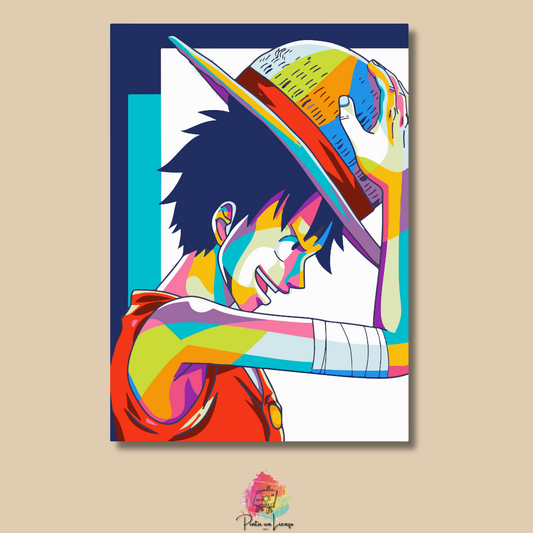 Kit para pintar por números - Diseño Luffy