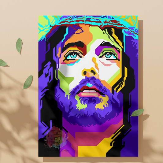 Kit pinta por números - Jesús cristo en colores religioso