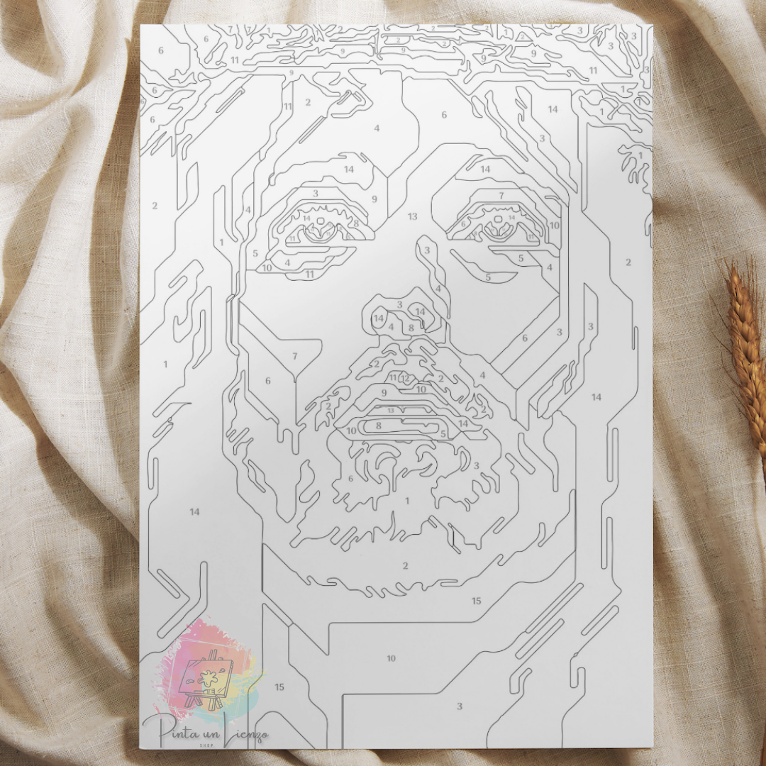 Kit pinta por números - Jesús cristo en colores religioso