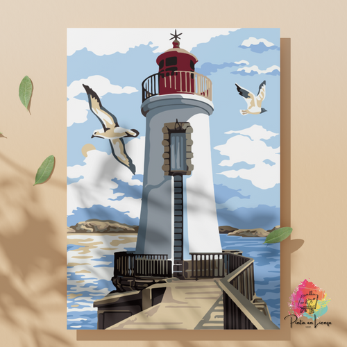 Kit pinta por números - Faro Puerto
